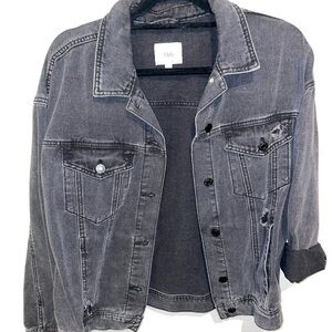 Womens black denim jacket